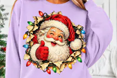 Thumbs Up Santa Christmas Vintage Christmas Lights Holiday D Product Image 5