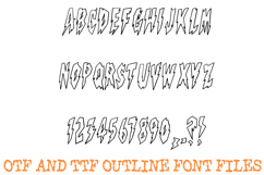 Thunderbolt Lightning Lettering ABC Electric Font Typeface Alphabet OTF by Squeeb Creative