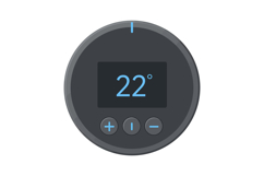 Modern digital thermostat with temperature display and contr Product Image 1