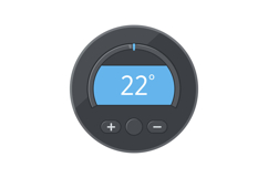 Digital thermostat control with temperature display in flat Product Image 1