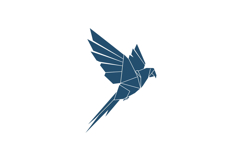 Geometric bird in flight with angular wings and tail minimal Product Image 1