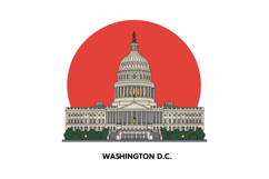 United States Capitol building detailed vector illustration Product Image 1