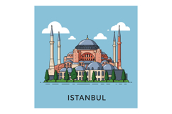 Historic Hagia Sophia architecture with domes and minarets i Product Image 1