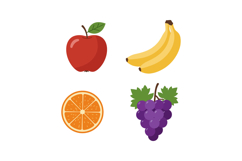 Colorful fresh fruit collection with apple banana orange and Product Image 1