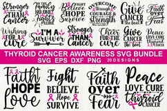 Thyroid Cancer Awareness SVG Bundle, Cancer Shirt &amp; Craft De Product Image 1