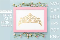 Tiara SVG PNG, Princess Birthday Crown Cricut Laser cut file Product Image 1