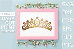 Princess Crown Tiara SVG Png, Girl Birthday t-shirt design. Product Image 1