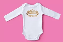 Princess Crown Tiara SVG Png, Girl Birthday t-shirt design. Product Image 2