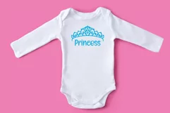 Princess Crown SVG Cricut, Tiara PNG t-shirt design. Product Image 2