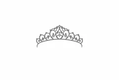 Princess Crown SVG Cricut, Tiara PNG t-shirt design. Product Image 4