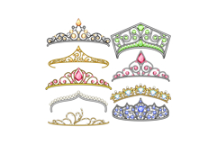 Elegant tiaras and crowns jewelry collection set Product Image 1