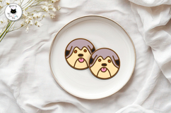 Round Dog Stud Earrings Vol.2 | Dog Earrings SVG Product Image 5