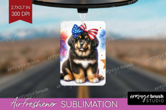 Tibetan Mastiff Dog Air Freshener PNG Patriotic Dog PNG Product Image 1