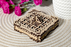 Tic Tac Toe - Laser Cut File, SVG Box with Game field Product Image 3