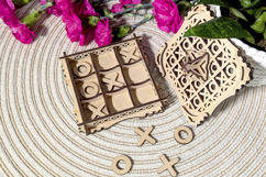 Tic Tac Toe - Laser Cut File, SVG Box with Game field Product Image 6