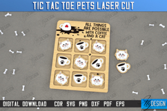Tic Tac Toe|Classic Game|Noughts and Crosses|Board Game|Pets Product Image 1