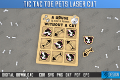 Tic Tac Toe|Classic Game|Noughts and Crosses|Board Game|Pets Product Image 1