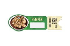 Ticket food festival indonesia cuisine template concept Product Image 1