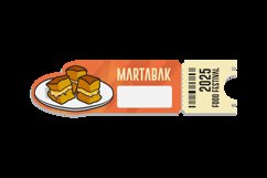 Ticket food festival indonesia cuisine template graphic Product Image 2