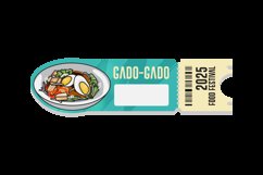 Ticket food festival indonesia cuisine template isolated Product Image 2