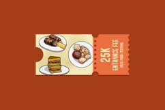 Ticket food festival with indonesian food cuisine template Product Image 1
