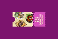 Ticket food festival with indonesian food cuisine template Product Image 1