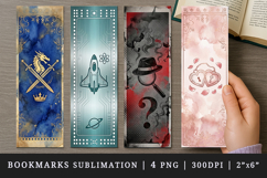 Ticket bookmarks printable sublimation bookmark design Product Image 1