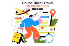 10 Online Ticket Travel Illustration Product Image 1