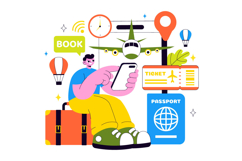 10 Online Ticket Travel Illustration Product Image 4