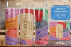 Book club Ticket tumbler wrap Reading Genre Sublimation png Product Image 1