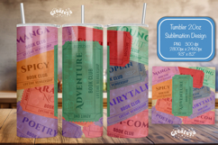 Book club Ticket tumbler wrap Reading Genre Sublimation png Product Image 1