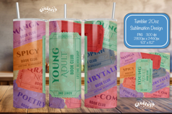 Book club Ticket tumbler wrap Reading Genre Sublimation png Product Image 1