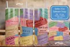 Book club Ticket tumbler wrap Reading Genre Sublimation png Product Image 1