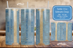Book club Ticket tumbler wrap Reading Genre Sublimation png Product Image 1