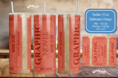 Book club Ticket tumbler wrap Reading Genre Sublimation png Product Image 1