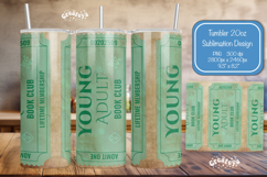 Book club Ticket tumbler wrap Reading Genre Sublimation png Product Image 1