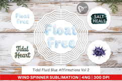 Tidal Blue Affirmations Wind Spinner Product Image 1