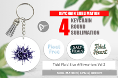 Tidal Fluid Blue Affirmations Keychain Product Image 1