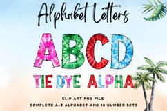 Tie-dye Summer Doodle Alphabet Colorful Hand Drawn Letters_1 Product Image 1