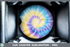 GorgeousTie Dye Car Coaster design.