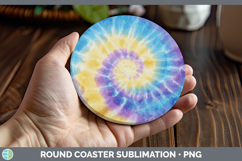 GorgeousTie Dye Round Coaster design.