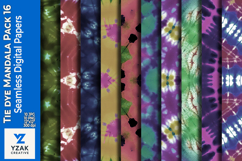Tie Dye Mandala Digital Paper Pack 16 Product Image 1
