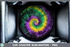 GorgeousTie Dye Car Coaster design.