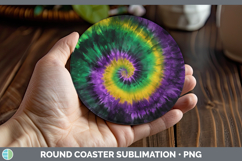 GorgeousTie Dye Round Coaster design.