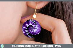 GorgeousTie Dye Round Earrings design.