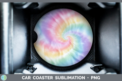 GorgeousTie Dye Car Coaster design.