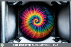 GorgeousTie Dye Car Coaster design.