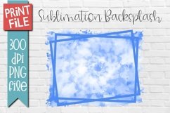 Tie Dye Sublimation Backsplash Blue Tie Dye Pattern