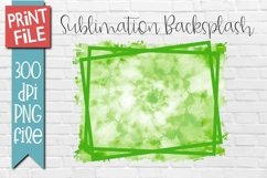 Tie Dye Sublimation Backsplash Green Tie Dye Pattern