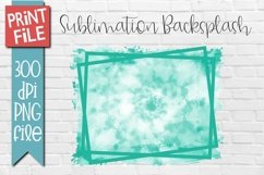 Tie Dye Sublimation Backsplash Teal Tie Dye Pattern